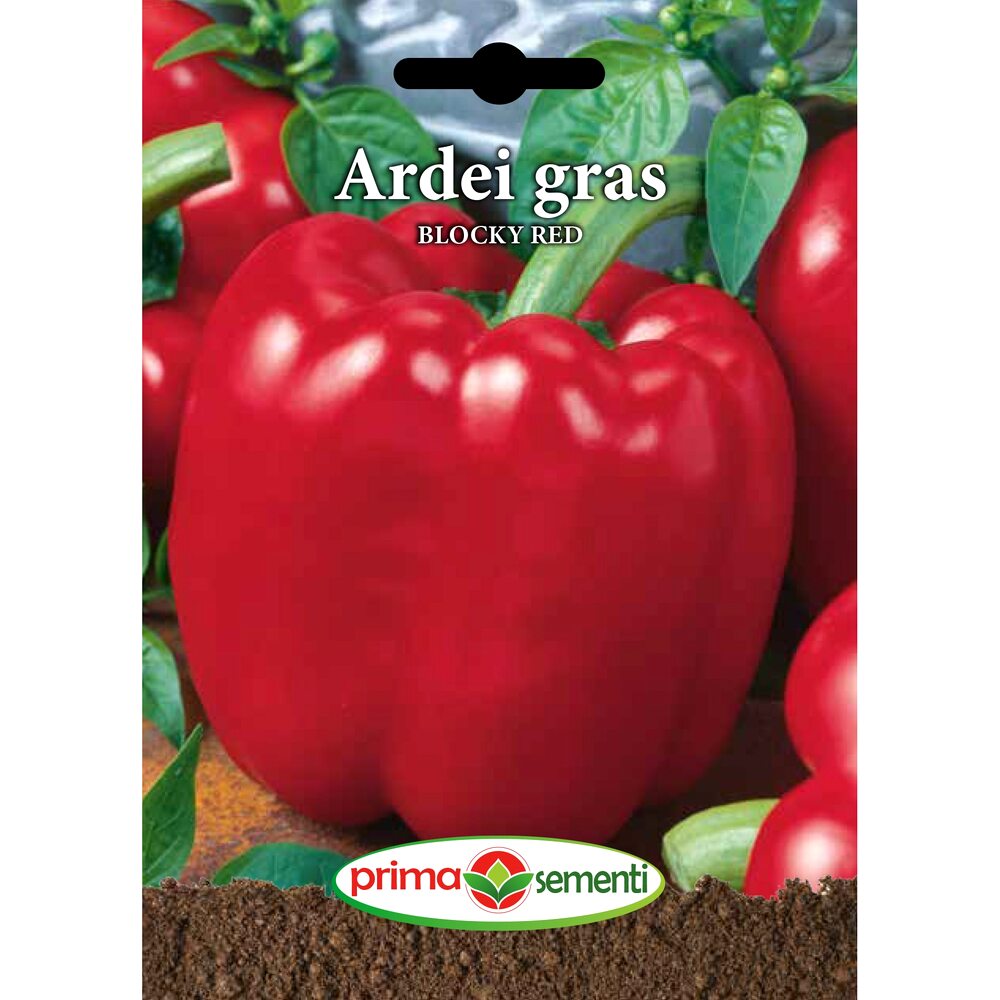 Blocky Red F1 (30 seminte) de ardei gras rosu, calitate excelenta, Prima Sementi