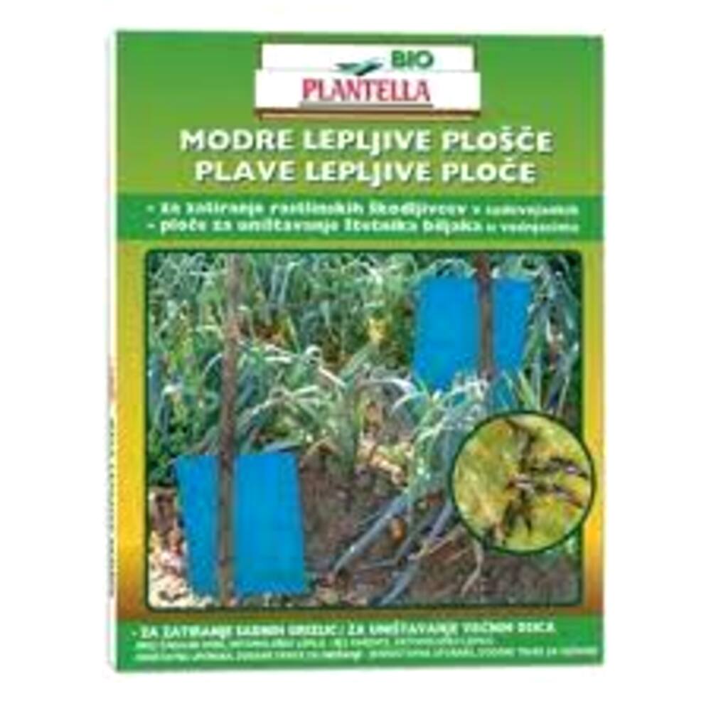 Capcane Lipicioase Albastre BIO PLANTELLA - Set 10 Placi, Musculite de Sera, Trips