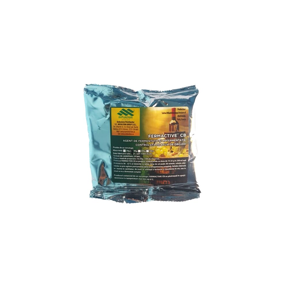 Drojdie pentru vin, fermentare must-vin, Fermactive CB - 40 gr