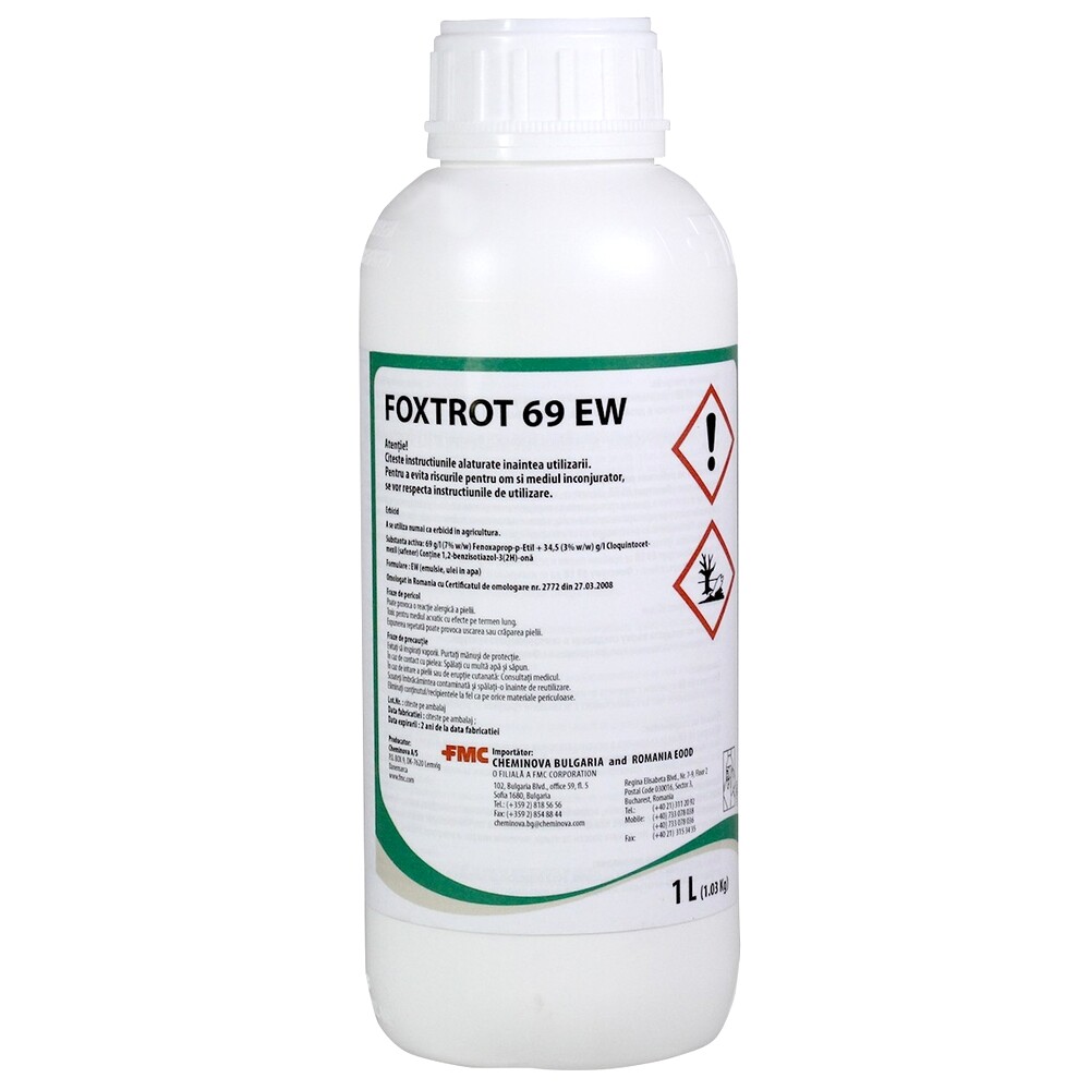 Erbicid FOXTROT 69 EW - 1 Litru, FMC, Postemergent