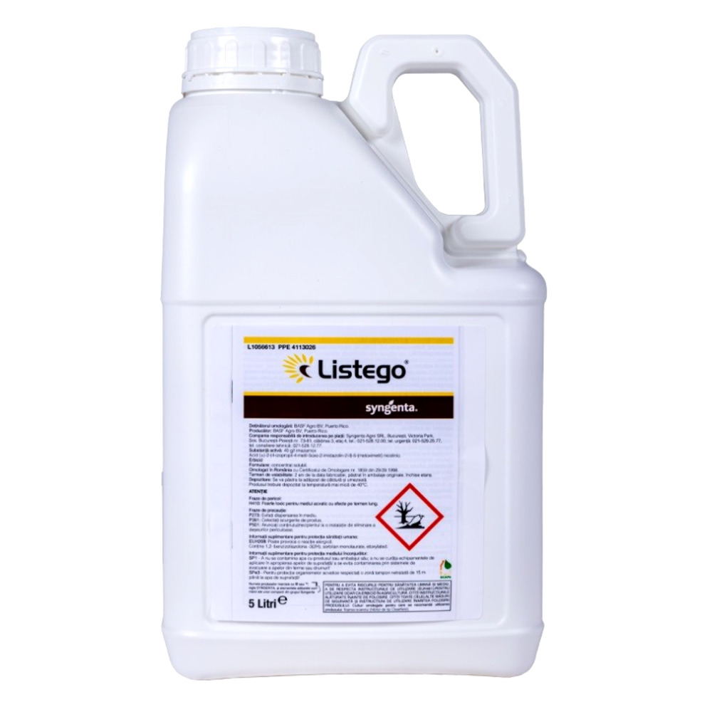 Erbicid LISTEGO - 5 Litri, Floarea Soarelui, Syngenta, Imazamox, Postemergent