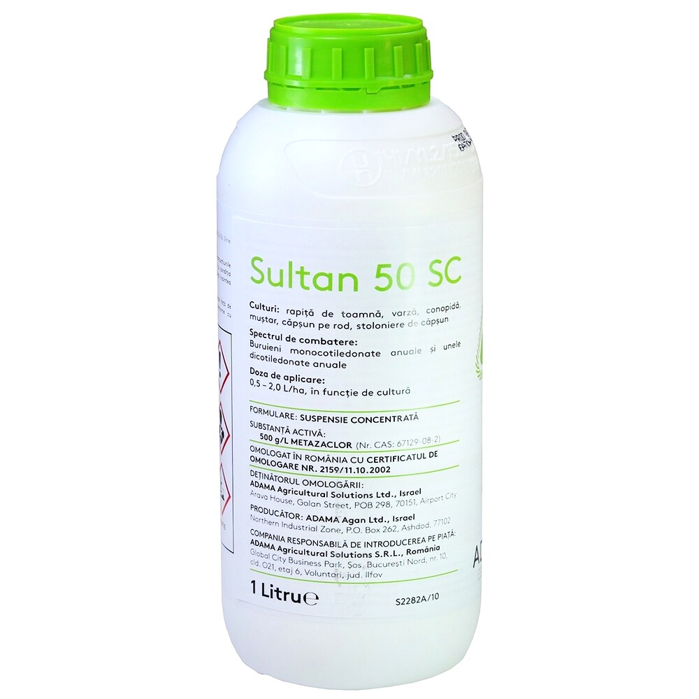 Erbicid SULTAN 50 SC - 1 Litru, Adama, Preemergent, Postemergent, Crucifere, Capsuni