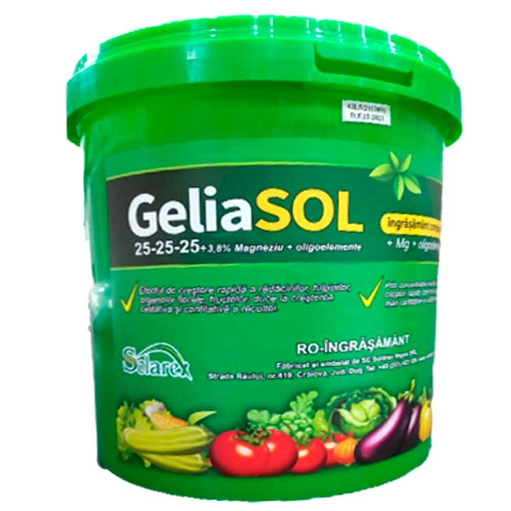Fertilizant GELIASOL TC 25-25-25+MgO+ME - 5 kg, Solarex, Legume