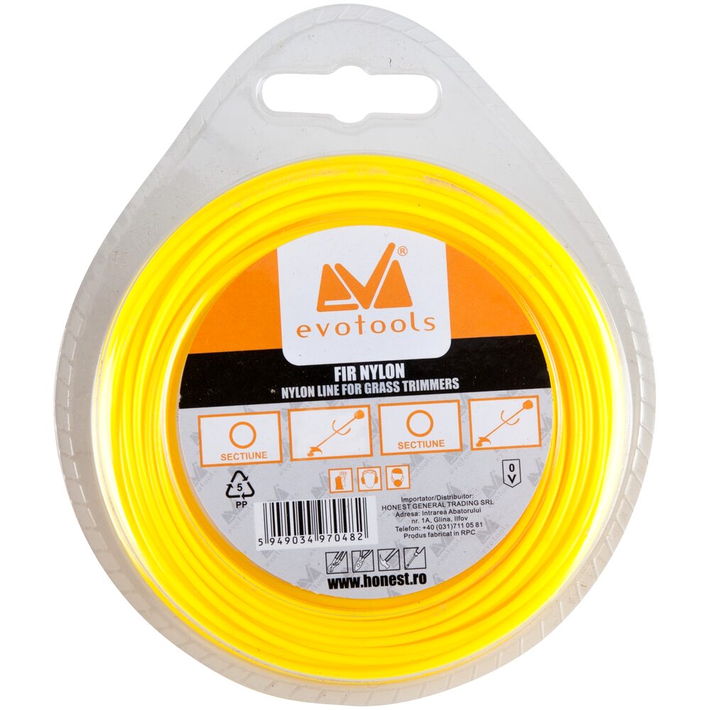 Fir Nylon Rotund pentru Trimmer/Motocoasa, 1.3mm x 15m
