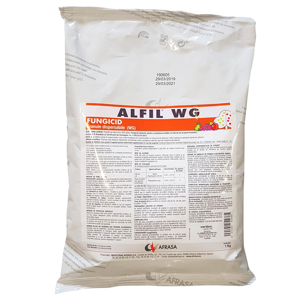 Fungicid ALFIL WG - 1 kg, Jebagro, Vita de vie, Pomi fructiferi, Sistemic