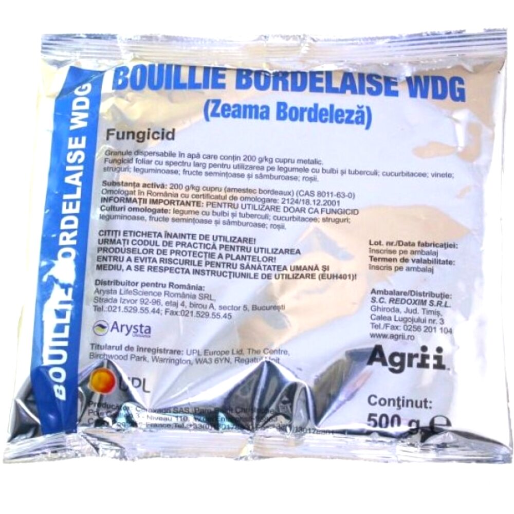 Fungicid Bouille Bordelaise WDG, Zeama Bordeleza, 500 g
