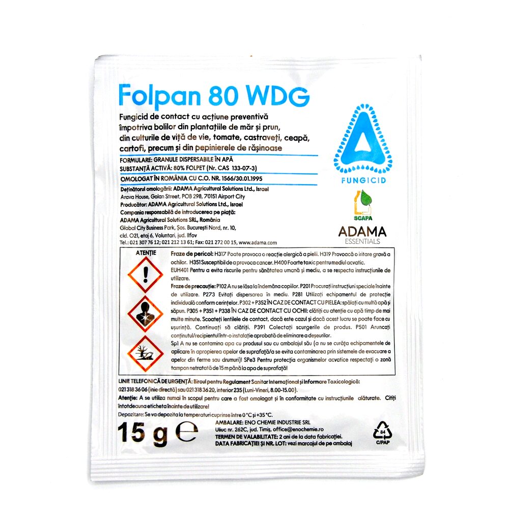 Fungicid Folpan 80 WDG 15 g