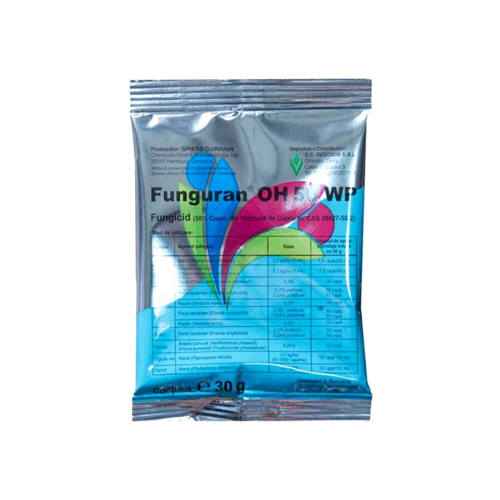 Fungicid FUNGURAN OH 50 WP - 30 g, Spiess Urania, Contact