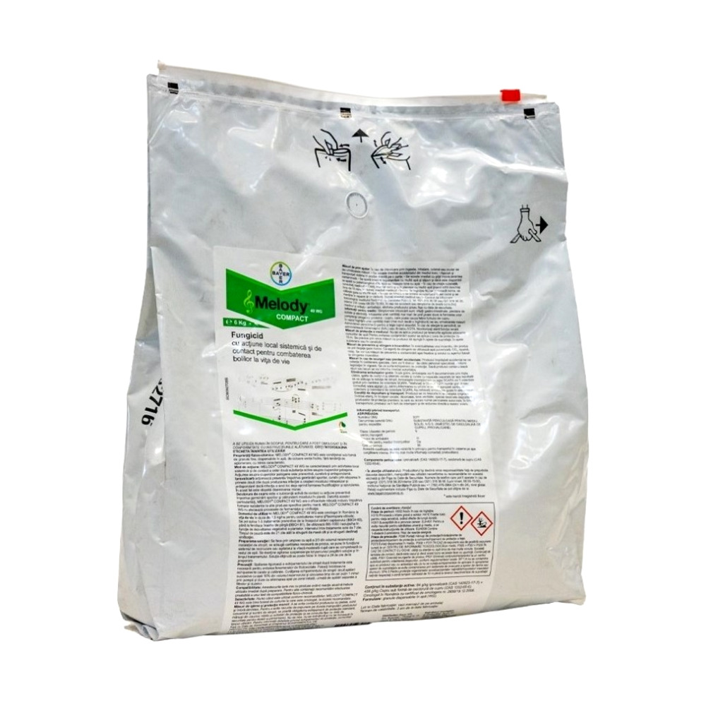 Fungicid MELODY COMPACT 49 WG - 6 Kg, Bayer, Sistemic, Vita de vie