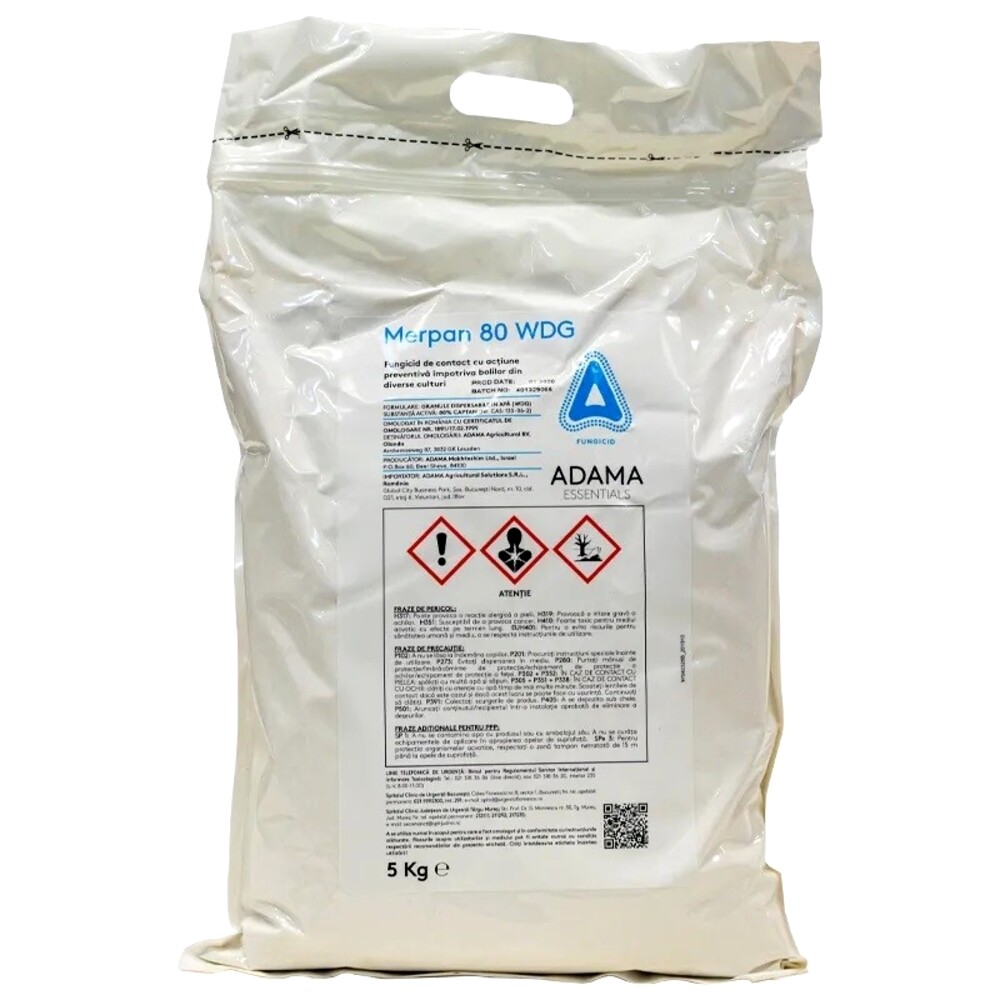 Fungicid MERPAN 80 WDG - 5 kg, Adama, Contact