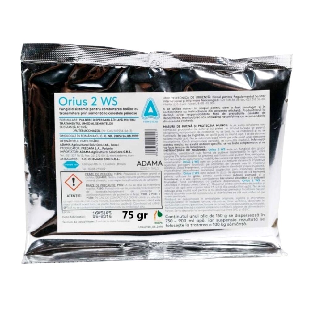 Fungicid Orius 2 WS, 75 g