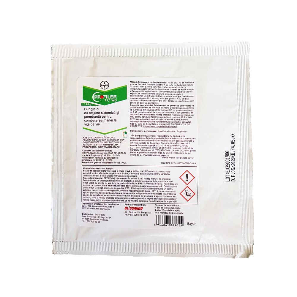 Fungicid PROFILER 71,1 WG - 25 gr, Bayer, Sistemic, Vita de Vie, Mana