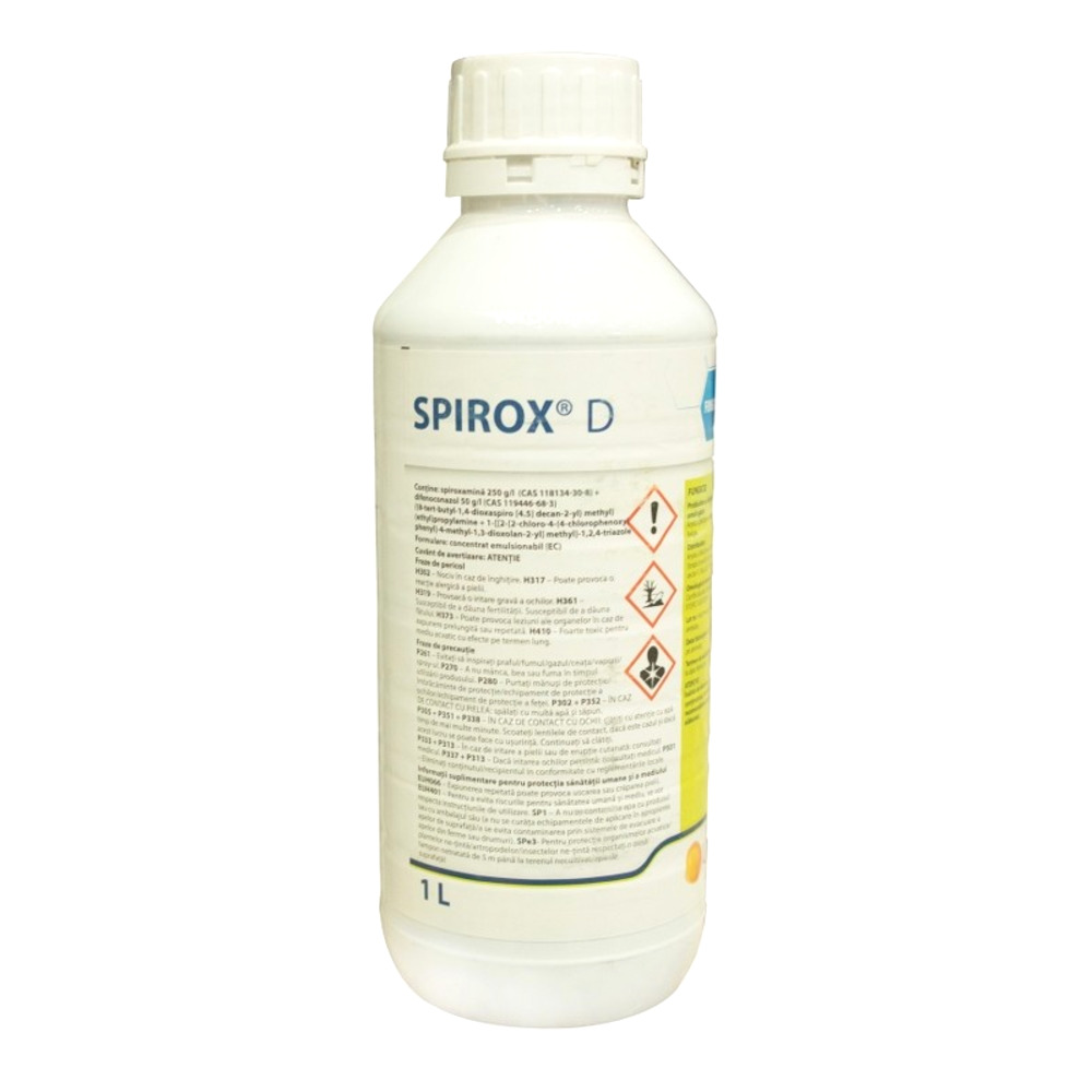 Fungicid SPIROX D - 1 Litru, Arysta LifeScience, Sistemic, Fainare, Putregai negru, Patarea rosie a frunzelor