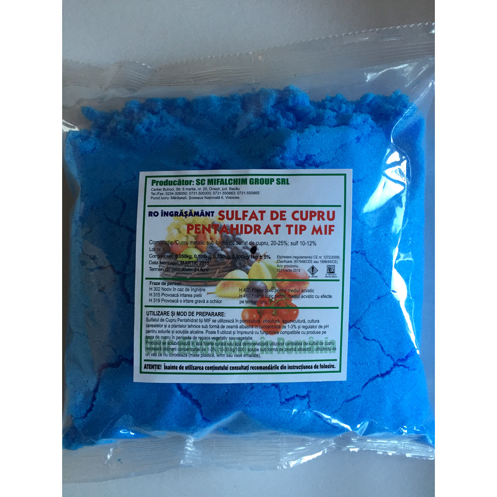 Fungicid Sulfat de cupru 500 GR