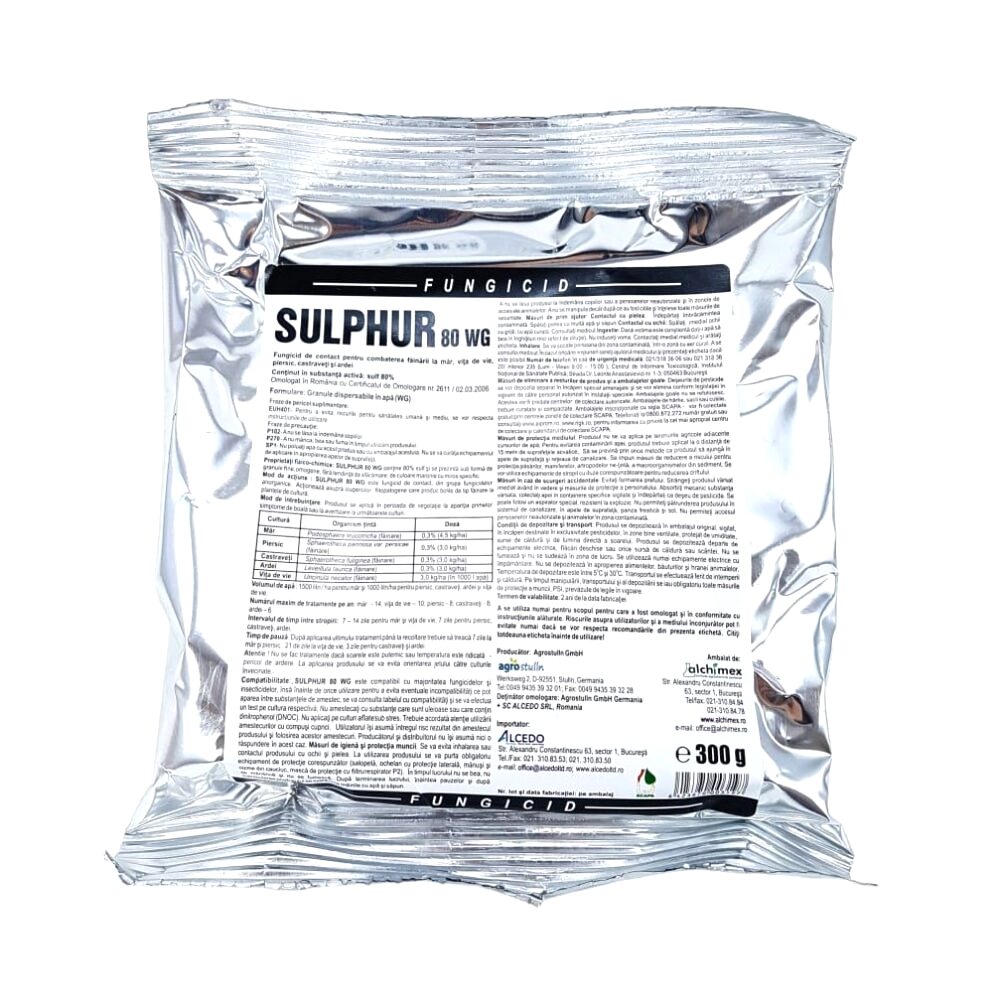 Fungicid Sulphur 80 WG, 300 gr