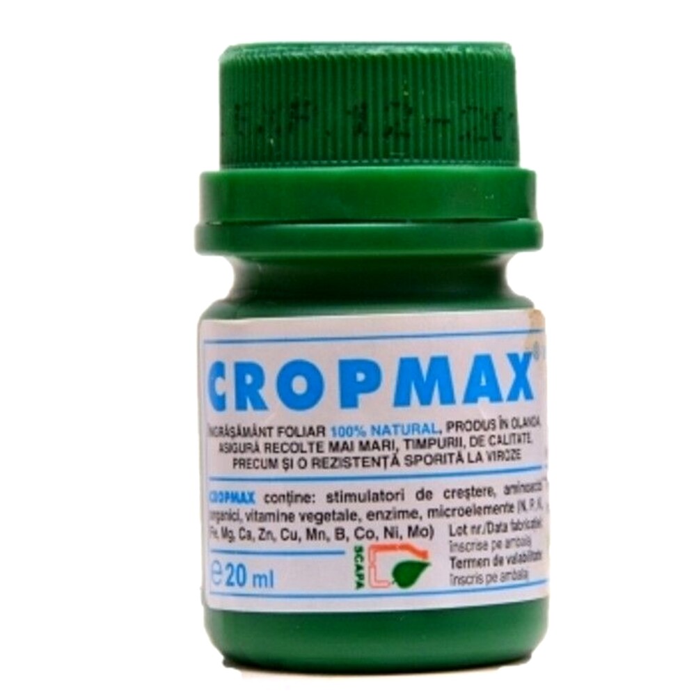 Ingrasamant Foliar CROPMAX - 20 ml, Fertilizator BIO Superconcentrat
