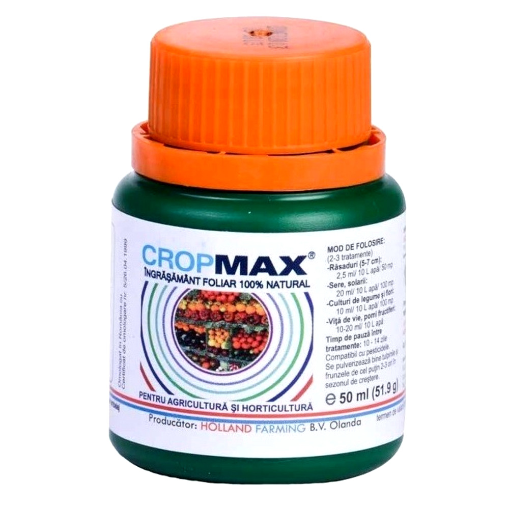 Ingrasamant Foliar CROPMAX - 50 ml, Fertilizator BIO Superconcentrat