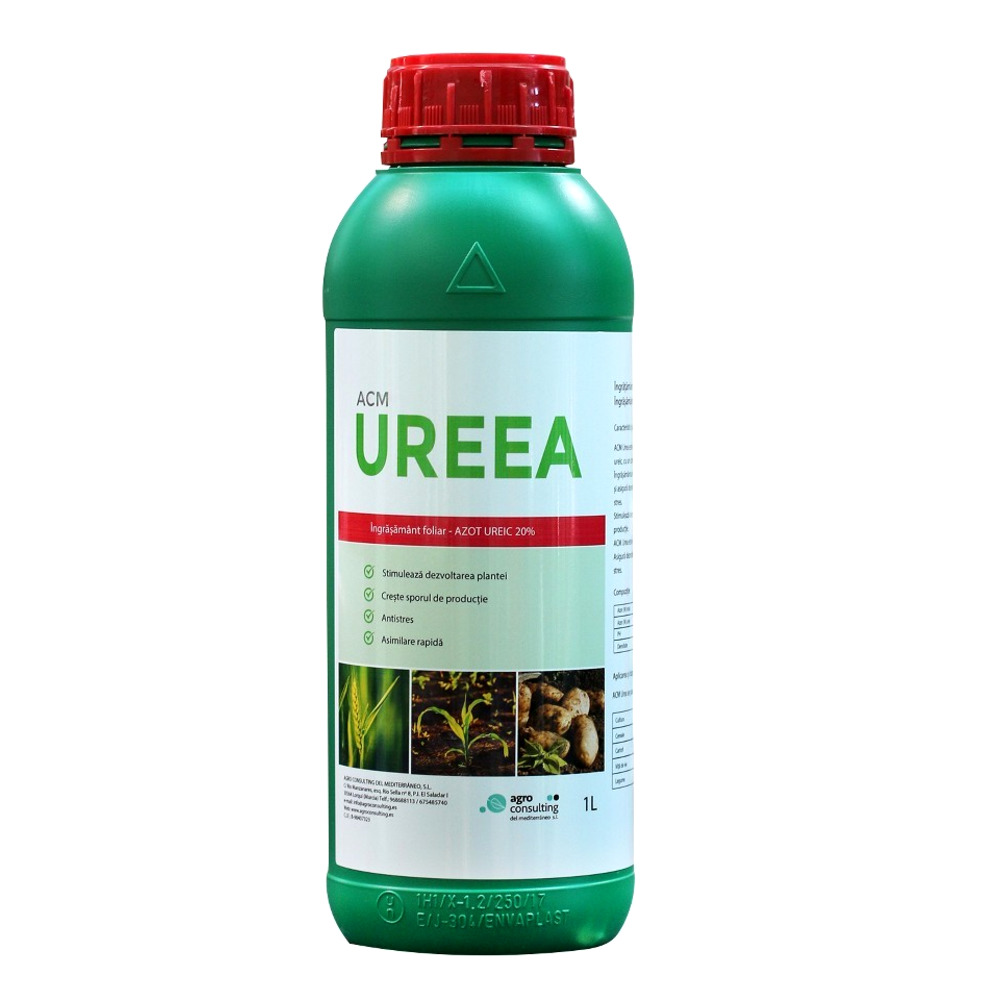 Ingrasamant Foliar cu Azot Ureic ACM UREEA 20% - 1 Litru, Legume, Porumb, Cereale, Vita de vie