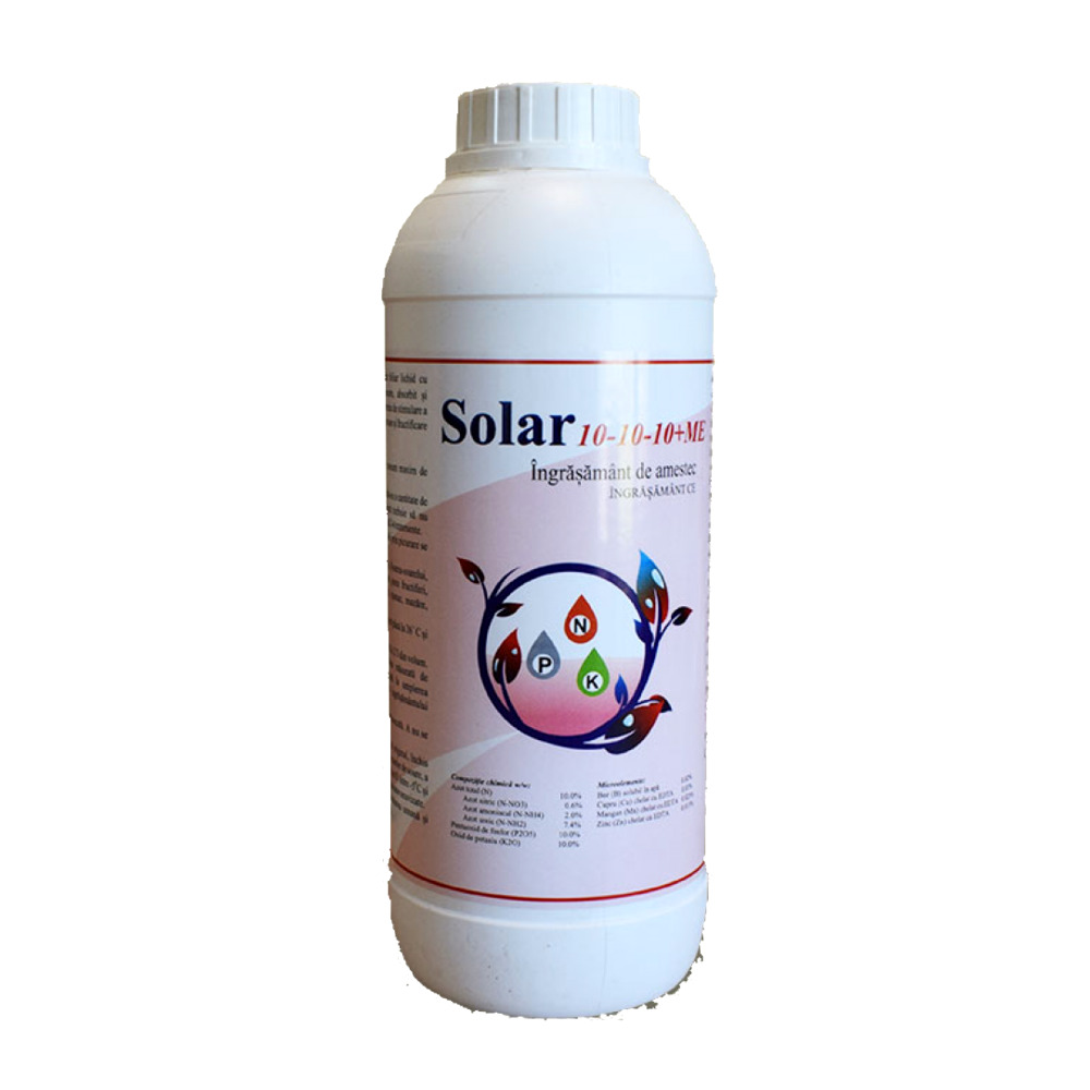 Ingrasamant foliar SOLAR 10-10-10 + ME - 1 Litru, Solarex