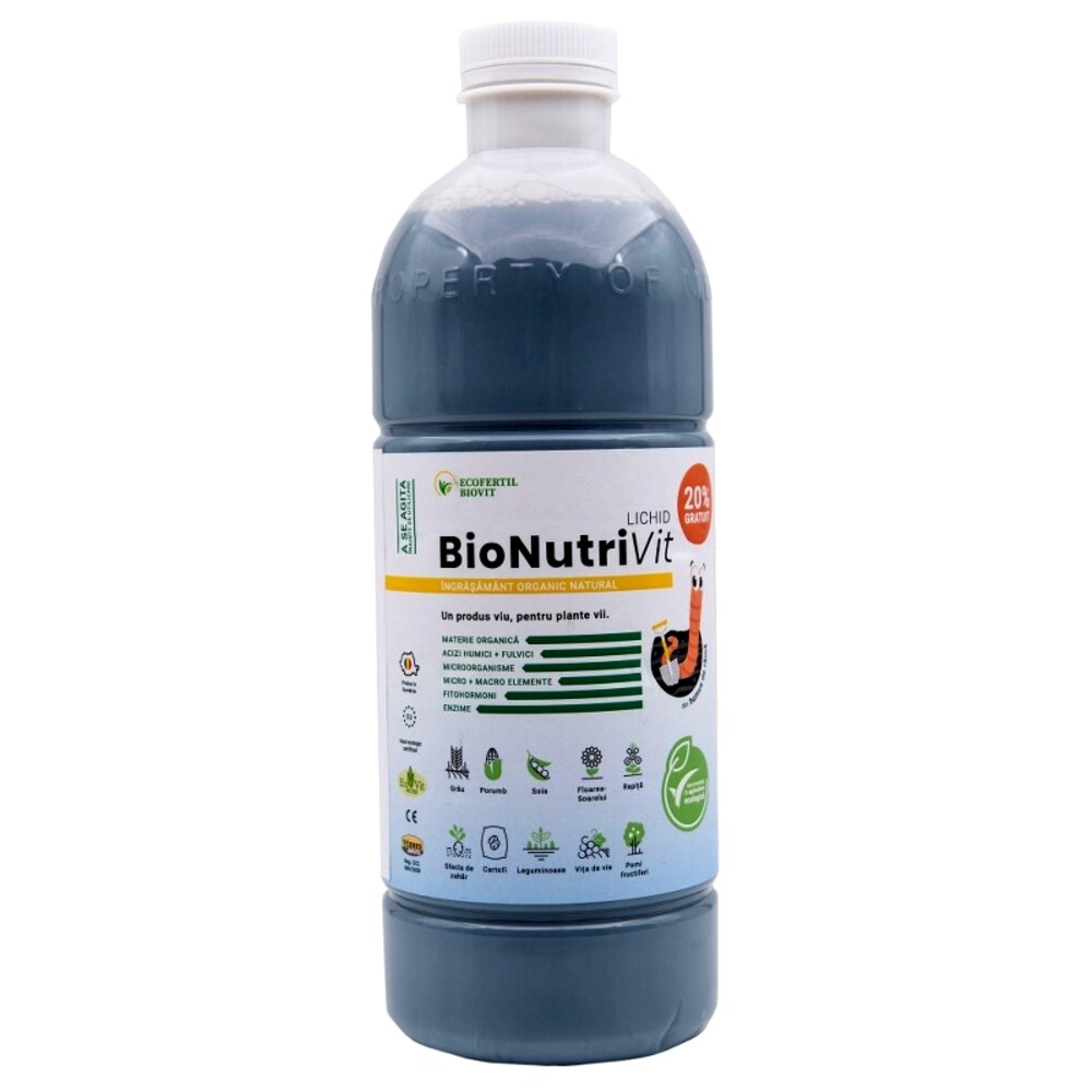 Ingrasamant organic natural BIONUTRIVIT - 1,2 Litri, Ecofertil Biovit