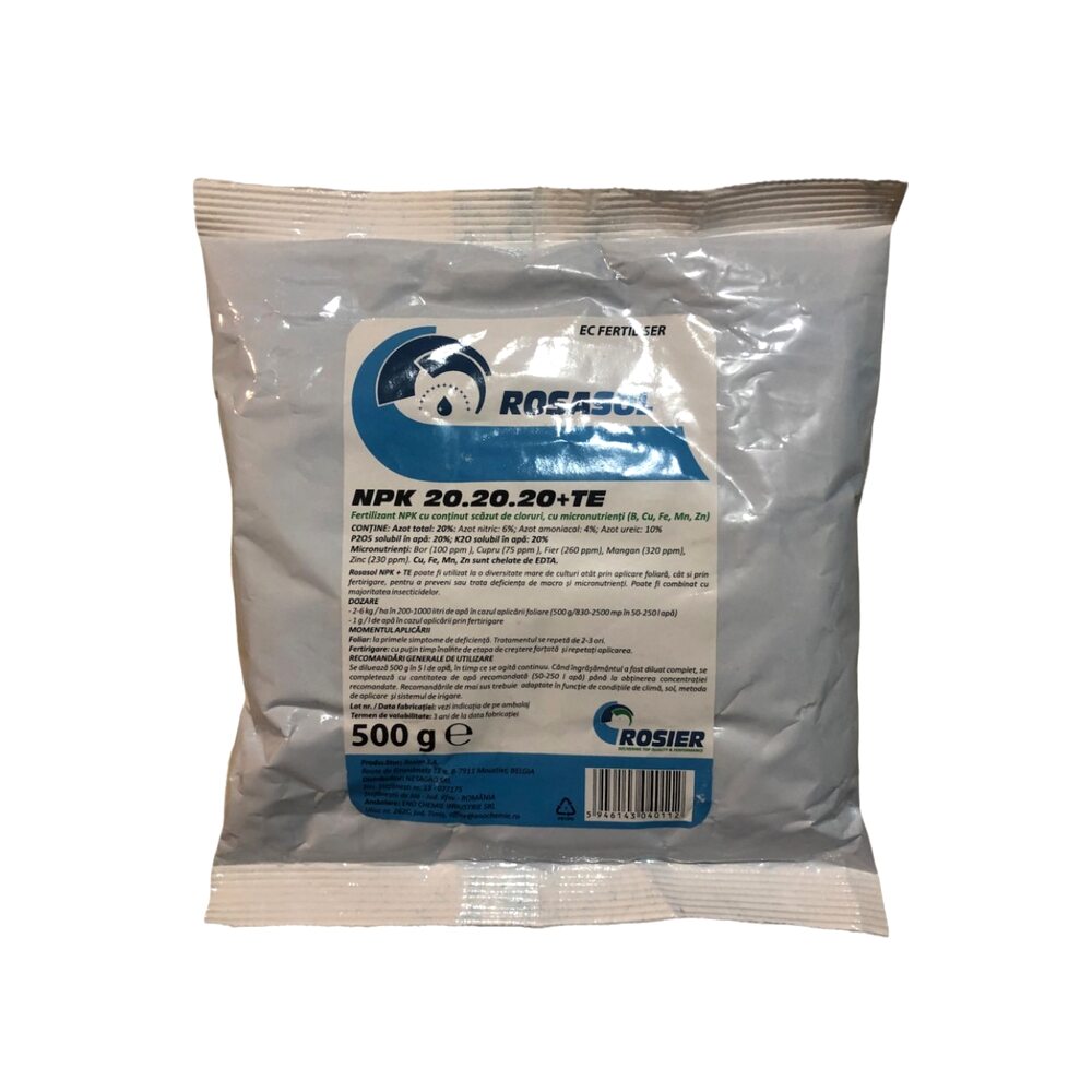 Ingrasamant Rosasol NPK 20-20-20-ME, 100 gr