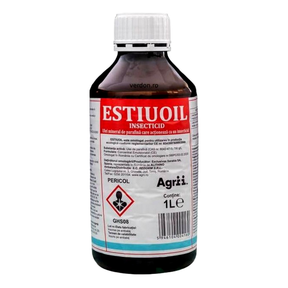 Insecticid ESTIUOIL - 1 Litru, Agrii, Ulei Horticol Tratament de Iarna in Pomicultura