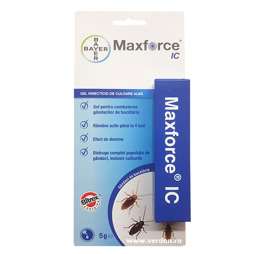 Insecticid Gel MAX FORCE IC - 5 g, Bayer, solutie contra Gandacilor de Bucatarie - Valabilitate 30.01.2024