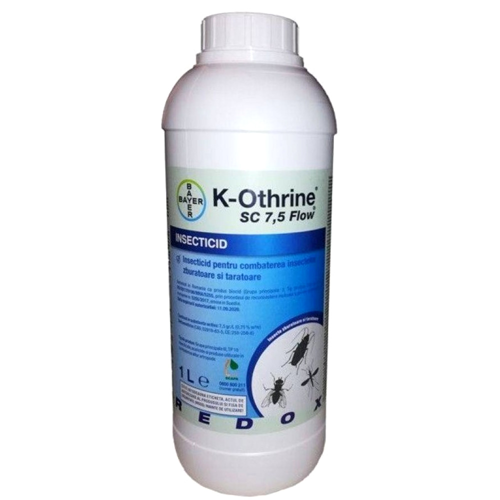 Insecticid K-OTHRINE SC 7.5 FLOW - 1 Litru, Bayer, Contact - Valabilitate 30.07.2023