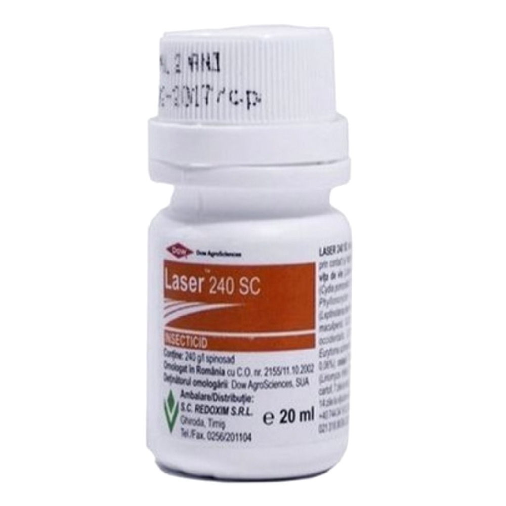 Insecticid LASER 240 SC - 20 ml, Dow AgroSciences, Contact, Pomi fructiferi, Vita de vie, Legume