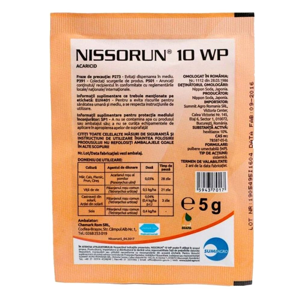 Insecticid NISSORUN 10 WP 5GR