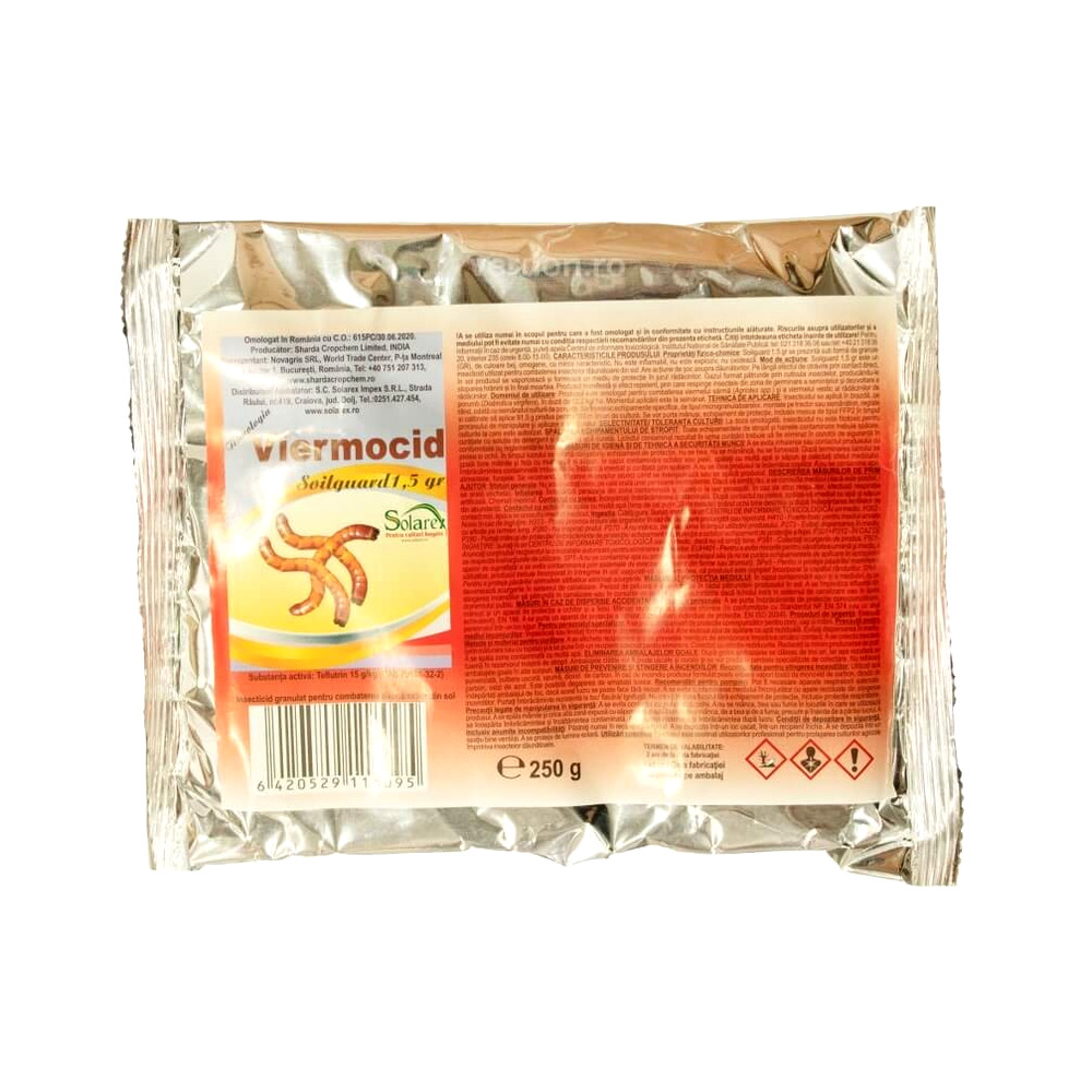 Insecticid VIERMOCID 1,5 GR - 250 g, Sharda, Contact, Porumb