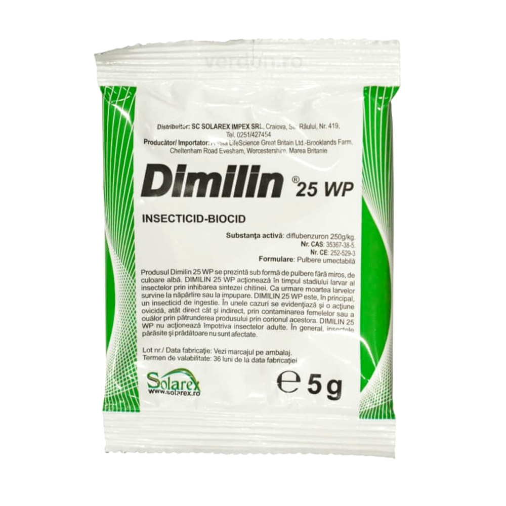 Larvicid DIMILIN 25 WP - 5 g, Arysta LifeScience, Insecticid muste, tantari (larve, oua)