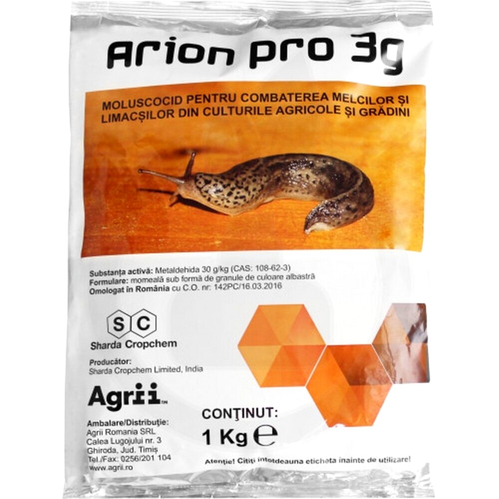 Moluscocid ARION PRO 3G - 1 kg, Sharda, Contact, Ingestie