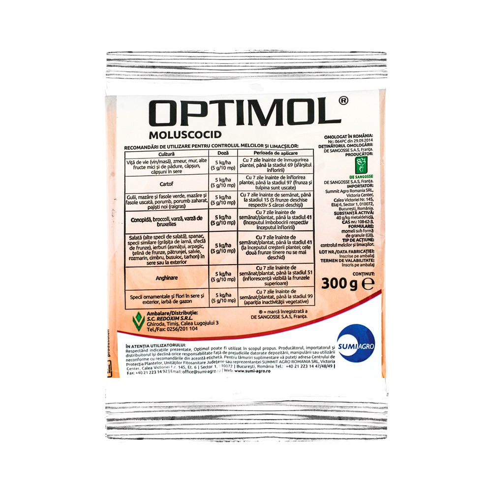 Moluscocid OPTIMOL impotriva melcilor - 300 g, Sumi Agro