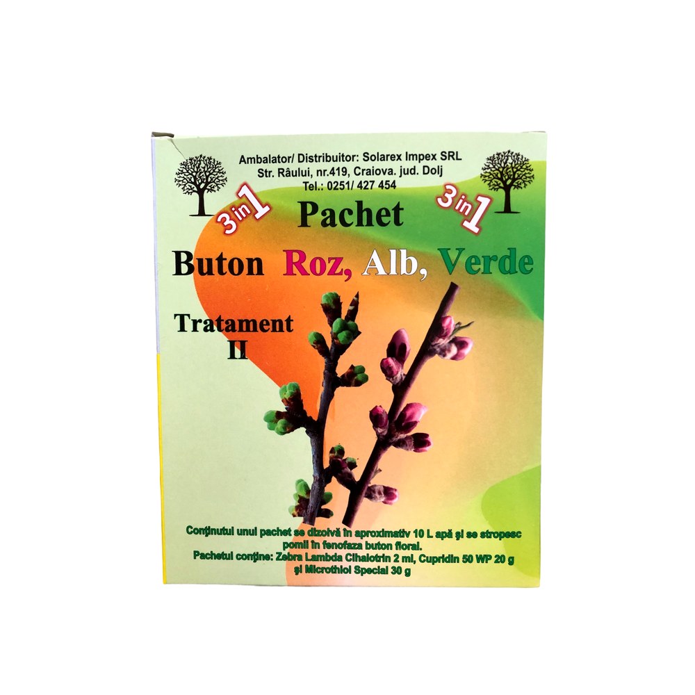 Pachet tratament pomi pentru fenofaza butonului floral pentru 10 litri apa