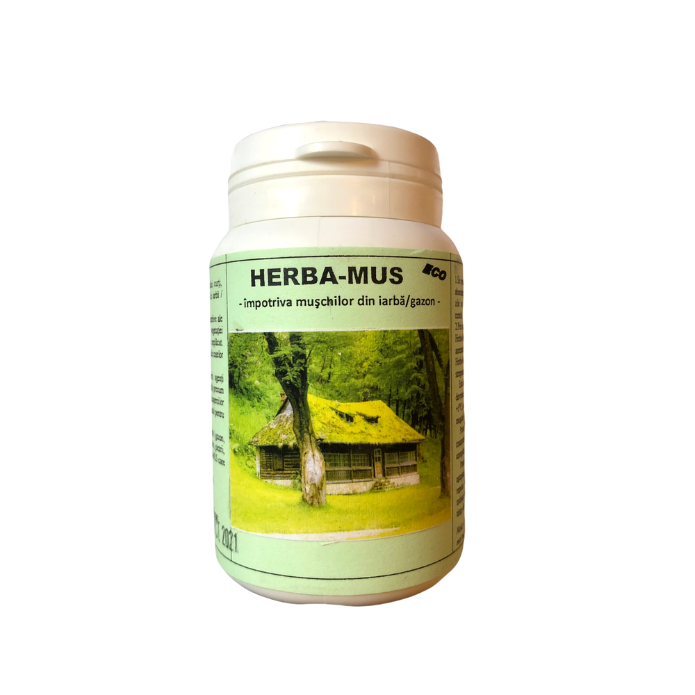 Pesticid impotriva muschilor din iarba sau gazon, Herba Mus, 100gr