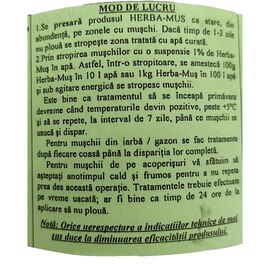 Pesticid impotriva muschilor din iarba si gazon, Herbamus 500gr