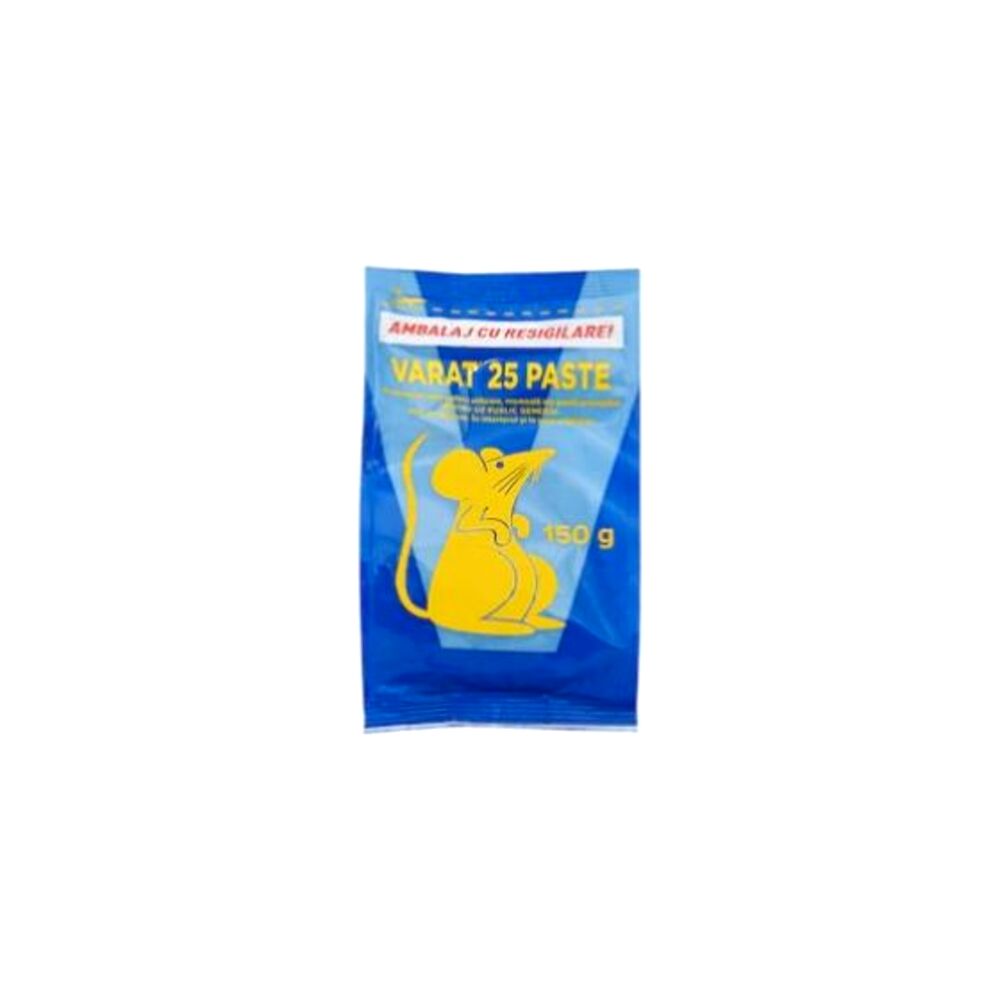 Raticid VARAT PASTA Albastra - 200 GR, Industrial Chimica, Brodifacoum, Otrava Sobolani si Soareci