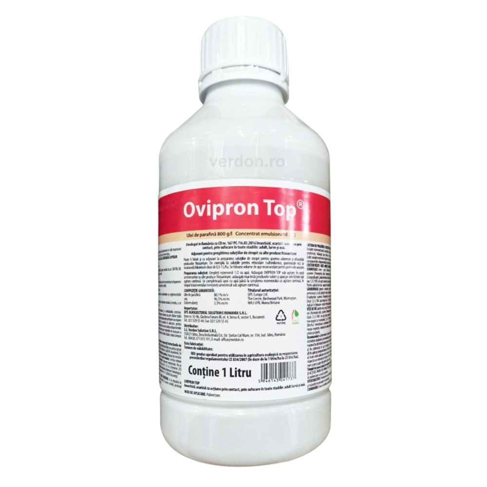 Ulei horticol OVIPRON TOP - 1 Litru, UPL, Insecticid Acaricid, Ulei de parafina